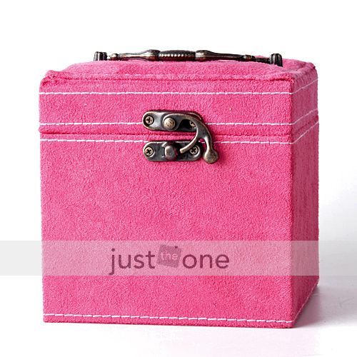 Retro Velvet 3 Layer Jewelry Storage Organizer Box Case  