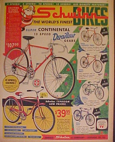 1962 Schwinn Continental 15~Speed~Racer~Varsity~Corvette Bicycles 