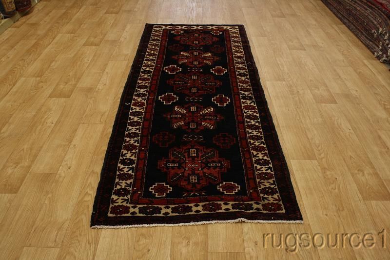 TRIBAL RUNNER 3X9 HAMEDAN PERSIAN ORIENTAL AREA RUG WOOL CARPET  