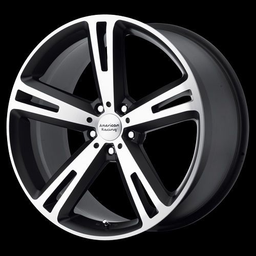 18 American Racing Villain Matte Black/Machined Rims  