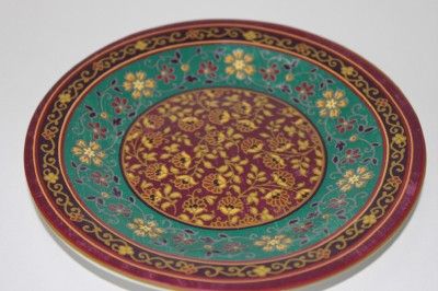 222 FIFTH KASHMIR PURPLE APPETIZER PLATE   S/12  