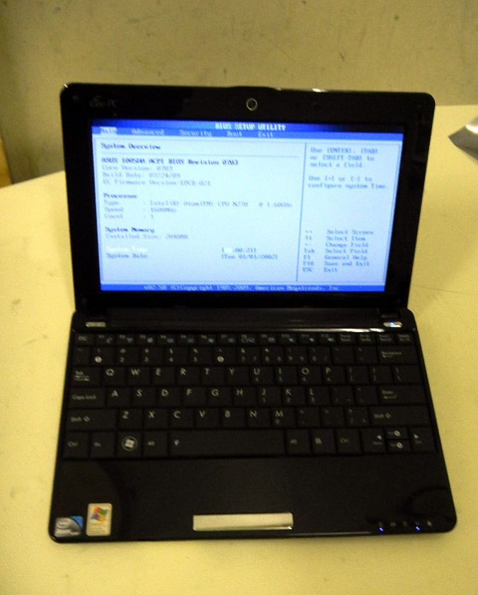 ASUS Eee PC 1005HA Atom N270 1.6Ghz 2GB RAM 120GB HD Netbook XP Home 