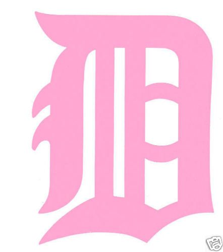 DETROIT TIGERS LADIES PINK AUTO CAR VINYL DECAL  