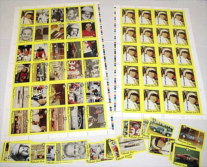 old Wendell Scott Nascar racing card set + uncut sheets  