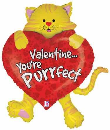 YOURE PURRFECT 38 JUMBO CAT balloon VALENTINES DAY  