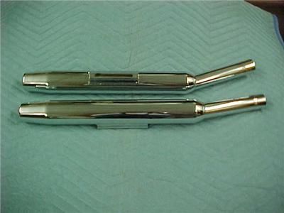 Kawasaki KZ750B Twin Chrome Slip On Mufflers, Pair  