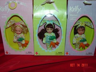 BARBIE KELLY DOLLS  EASTER BUNNIES    3 ADORABLE KELLY BUNNIES 