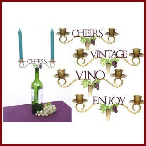     Wine Bottle Candelabra Bottle Stopper   Great Wine Decor  