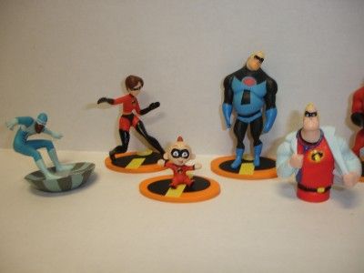   INCREDIBLES MOVIE~Set of 9~PVC FIGURES~CAKE TOPPER~FIGURINE**VG CoND