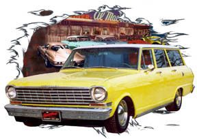 You are bidding on 1 1964 Yellow Chevy Nova Station Wagon Custom 