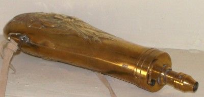   REVOLUTIONARY CIVIL WAR POWDER HORN RAISED DESIGN CANONS GUNS  