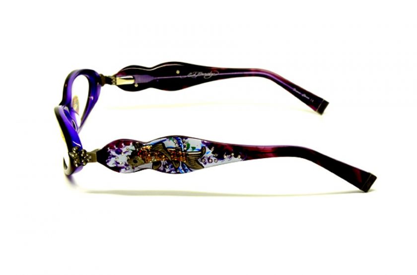 ED HARDY EH 0709 LAVENDER S. 53 RX GLASSES PLASTIC AUTHENTIC  