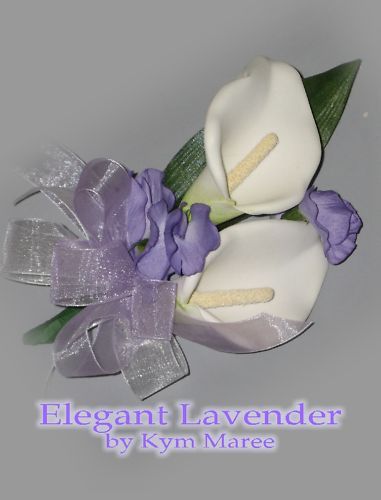 Lavender Calla Lily Corsage, Lavender Mothers Corsage  