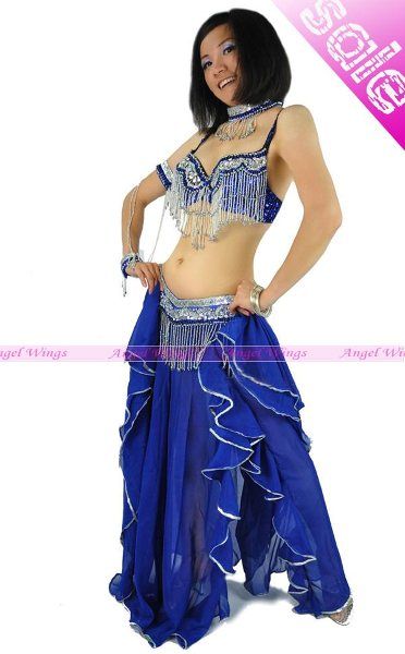 belly dance 4 pics costume bra&belt&armbands&Necklace  