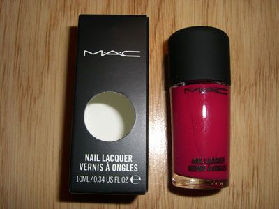 MAC CREAM NAIL LACQUER  GEE WHIZ  FUCHSIA RED NIB F/S  