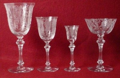 TIFFIN crystal JUNE NIGHT 17392 pttrn CORDIAL GOBLET  