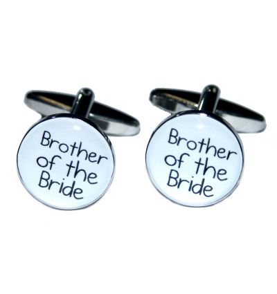 White Brother of the Bride Wedding Cufflinks Cuff Links  