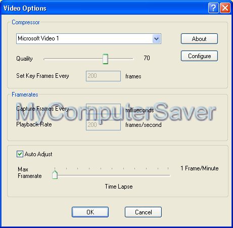 Setting the video options allows you to optimize your video recordings 