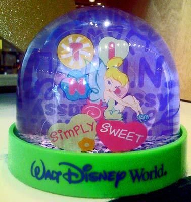 Disney Tinkerbell Plastic Snowglobe NEW  