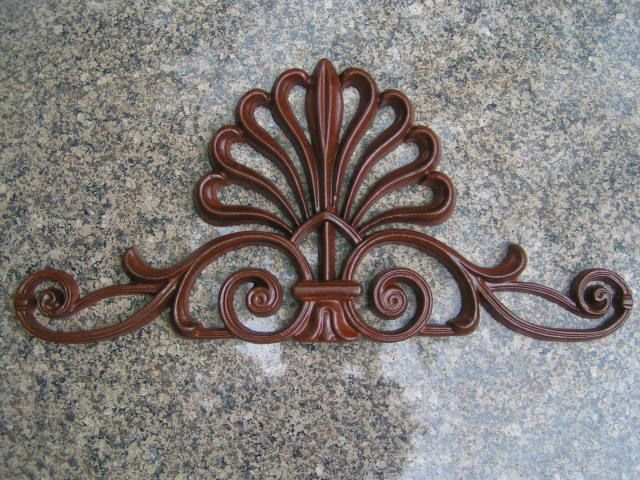 BIG HEAVY Cast Iron Arch Door Window Valance Pediment  