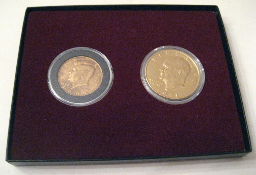 1971 EISENHOWER DOLLAR 1991 KENNEDY GOLD HALF DOLLAR  