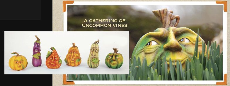 Character PUMPKINS Set of 6 Figurines Fall Harvest NEW  