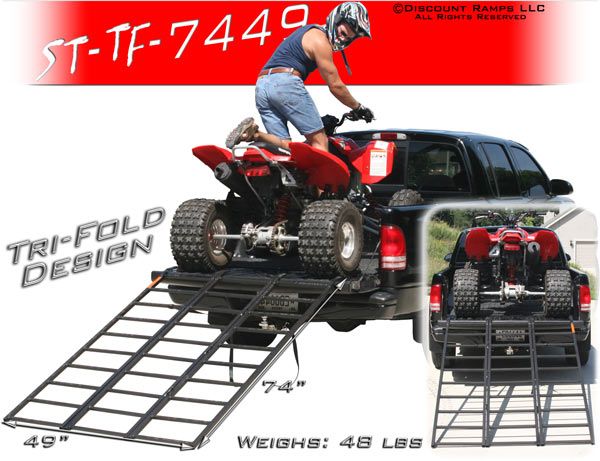 NEW ATV QUAD TRI FOLD RAMP EXTRA WIDE TRIFOLD RAMPS  