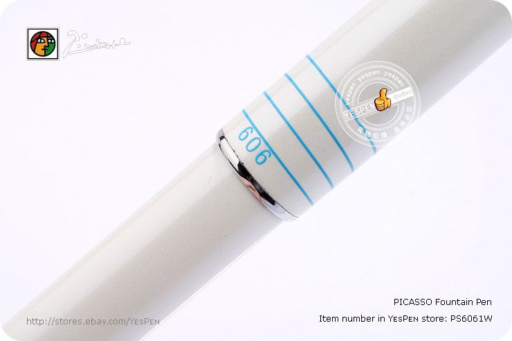 Picasso Fountain Pen    PS606 ULRAFINE ACCOUNTING PEN   Pearl White