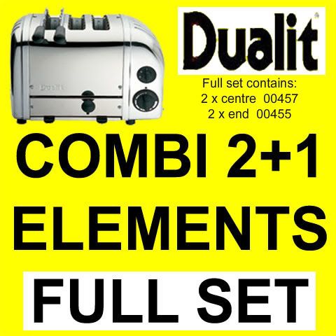 DUALIT COMBI 2+1 3 SLOT TOASTER HEATING ELEMENT SET (4)  