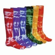 GIRLS TIE DYE CRAZY SOCKS, KNEE HIGH, SOCCER SOCKS, SOFTBALL 