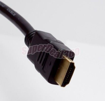 HDMI SPLITTER 2 PORT CABLE ADAPTER FOR PC HD TV 1080P  