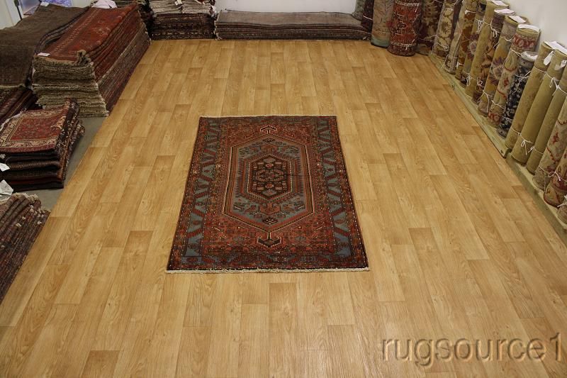 EXCELLENT TRIBAL 4X7 HAMEDAN PERSIAN ORIENTAL AREA RUG WOOL CARPET 