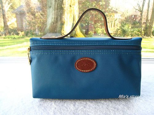 AUTH Longchamp Purse Le Pliage Zip Pouchette Bag Cosmetic Case NEW 