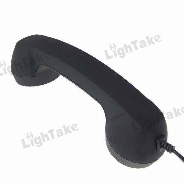 Stylish Retro Cell Phone Handset for iPhone iPad Black  