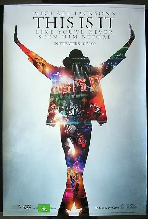 THIS IS IT Michael Jackson Aust One sheet Movie poster  