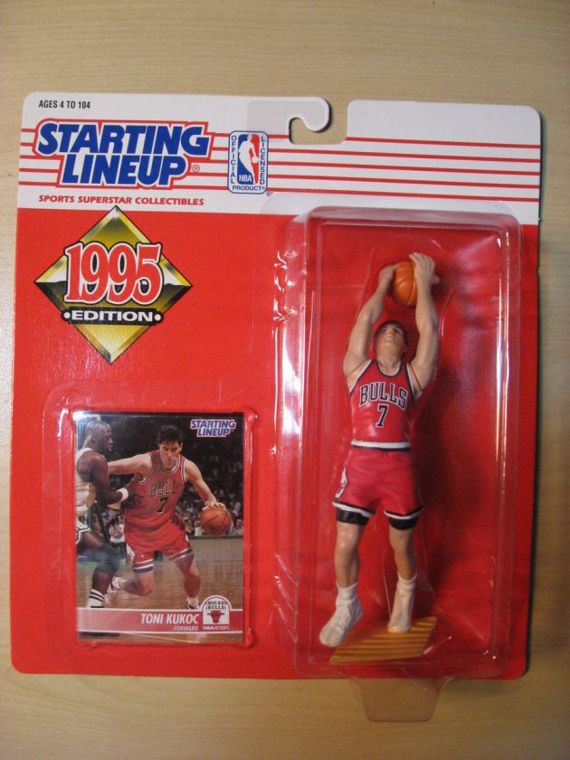 Starting Lineup 1995 NBA  Toni Kukoc   Bulls  w/ collector card  