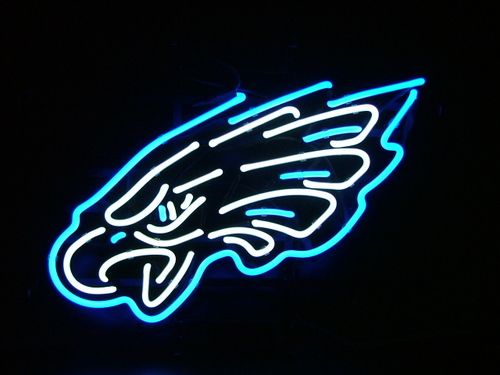   BLUE PHILADELPHIA EAGLES FOOTBALL BEER BAR PUB NEON LIGHT SIGN  