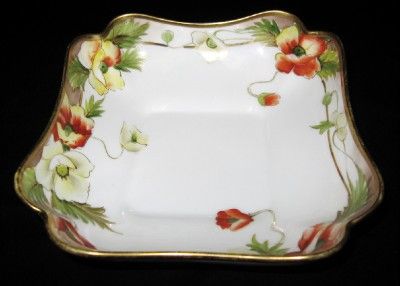 Hand Painted Nippon Morimura Square Bowl, Noritake  