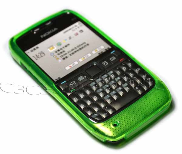 New Green TPU Gel skin silicone case back cover for Nokia E71  