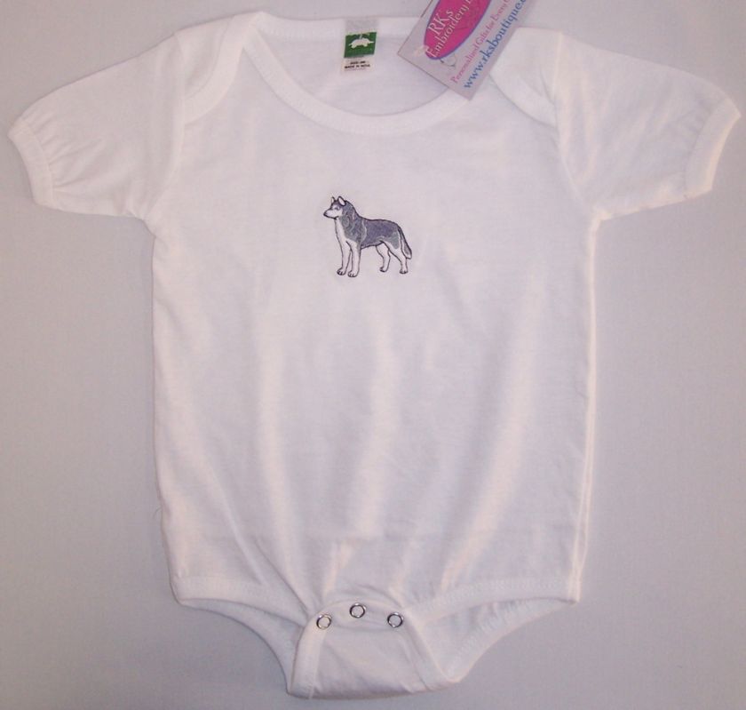 Siberian Husky Show Dog 6, 12, 18, 24 Month Baby Onesie  