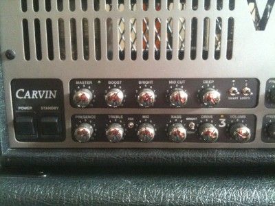 Carvin V3L 100W 3 Channel All Tube Guitar Amplifier Head & Foot Switch 