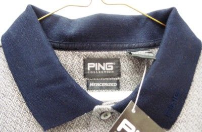 NWT NEW MENS PING MERCERIZED GOLF POLO SHIRT LG XL P590  