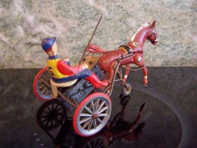 ANTIQUE/VGT TOY RACEHORSE/SURREY/JOCKEY~MADE IN GERMANY  