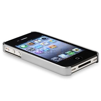 PRIVACY FILTER+SILVER COVER+CAR CHARGER for Apple iPhone 4S 4 G  