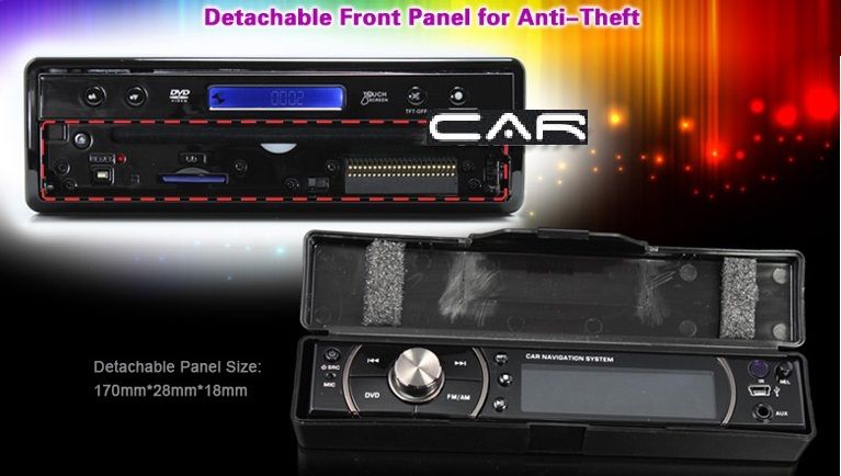 RADIO 1DIN DETACHABLE DVD 7 HD CAR STEREO PLAYER BLUETOOTH USB TV 