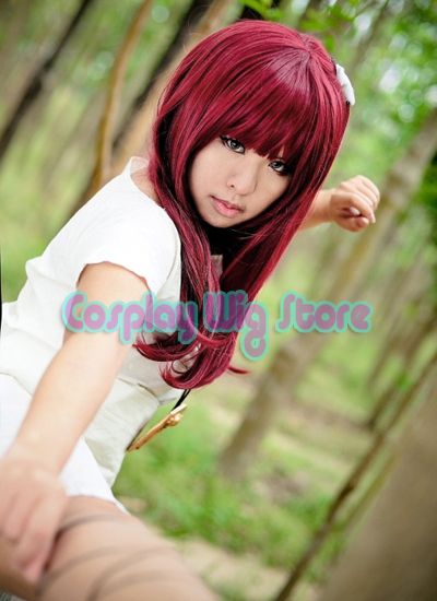    Labyrinth of Magic Morgiana Medium Candy Apple Red Cosplay Hair Wig