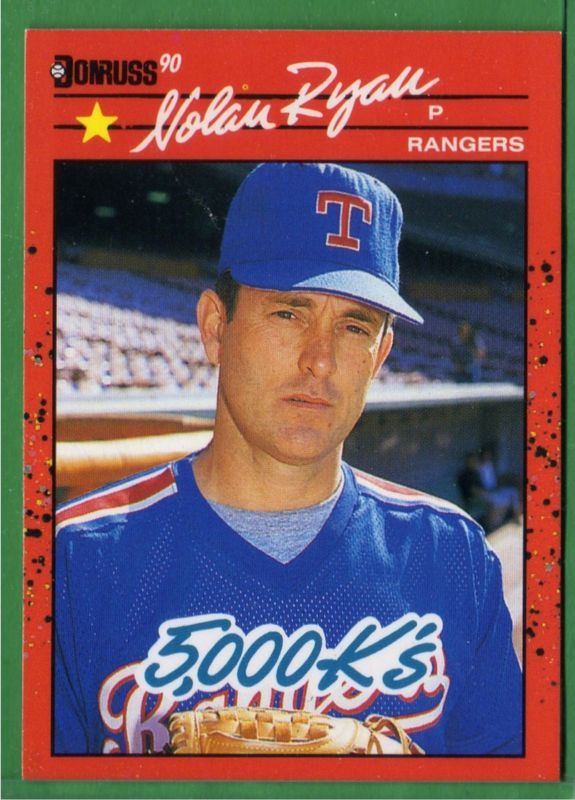 Nolan Ryan   Donruss 90   #659   Rangers   HOFer 5000Ks  