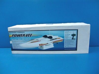 Tower Hobbies Power Vee Electric R/C RC Boat RTR TOWB03** EP AM 27MHz 