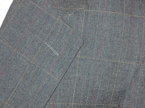 VINTAGE HUNTING HORN J RIGGINGS SPORTS COAT JACKET 40R gray windowpane 