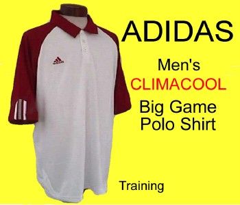 ADIDAS $58 BIG GAME TRAINING Golf Tennis POLO SHIRT 2XL  